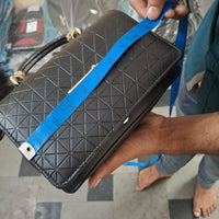 Black Quilted Style Fancy Sling Bag for Women