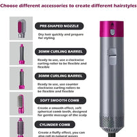 5 in 1 Multifunctional Hair Dryer Styling Tool, Detachable 5-in-1 Multi-Head Hot Air Comb, The Negative Ion Automatic Suction Hair Curler