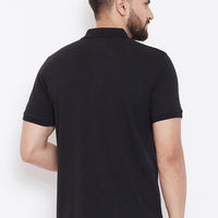 Cotton Blend Solid Half Sleeves Polo T-Shirt