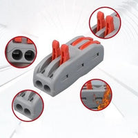 Reusable Quick Fast Electrical Wire Cable Connectors Terminal Block (Pack of 3)