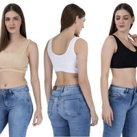 Womens Multicolor Air Bra (Pack of 3)