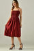 Women's Maroon Fit & Flare Sleeveless Dress