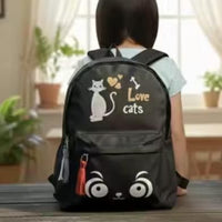 Cat Printed Backpack