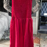 Women's Maroon Fit & Flare Sleeveless Dress