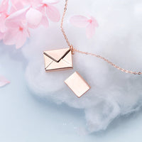 Envelope Locket Necklace - Personalized Love Letter Jewelry