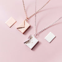 Envelope Locket Necklace - Personalized Love Letter Jewelry